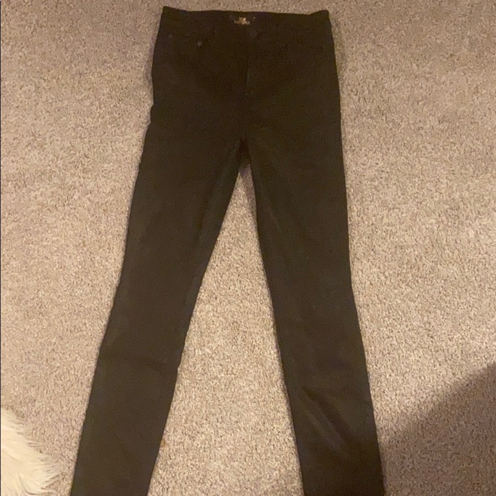 Coating, high rise jeans